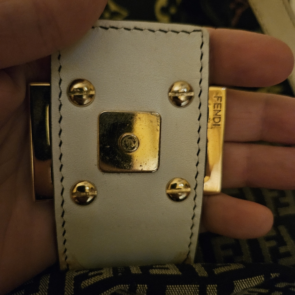 FENDI, RARE FENDI Handbag, VINTAGE Fendi, Fendi Mama Zucca, Rare White Leather! - Picture 4 of 8